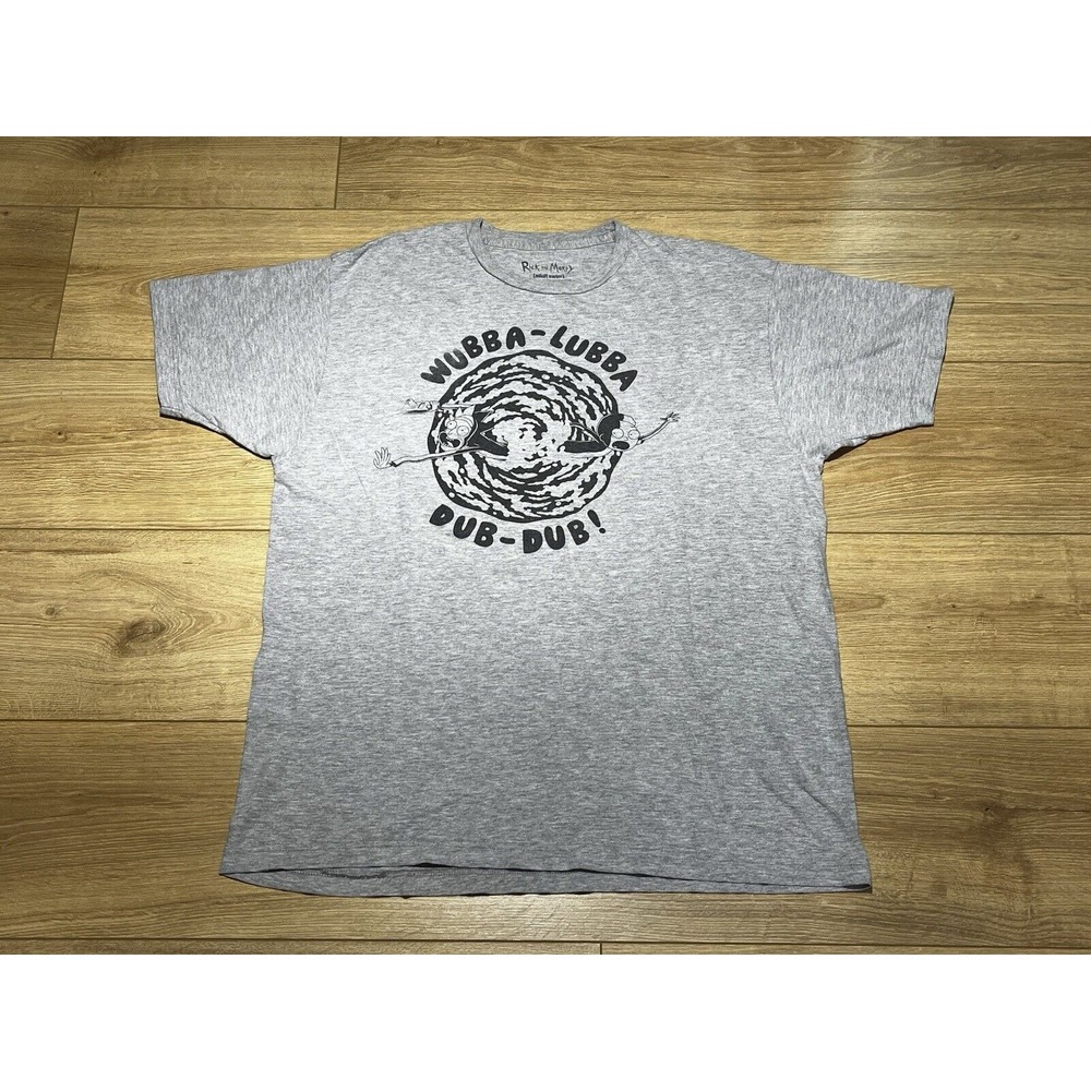 Rick and Morty Wubba Lubba Dub Dub Graphic Adult XL Tee Adult‎ Swim